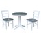 International Concepts 30 in. Round Pedestal Dining Table with 2 Madrid LadderBack Chairs - 3 Piece Dining Set K05-30RT-27B-C2-2 - alternate 2